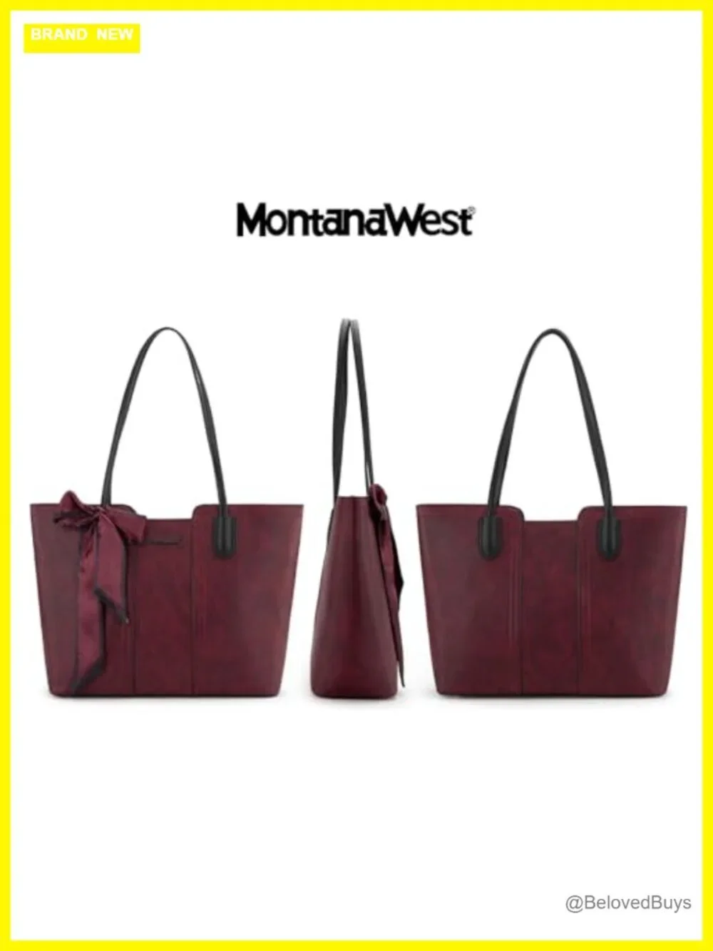 Vegan Leather Tote Bag Top Handle Satchel Purse with Scarf
